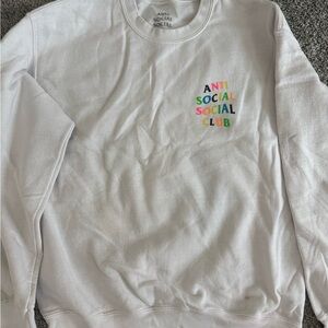 Anti Social Social Club White Relaxed Sweatshirt